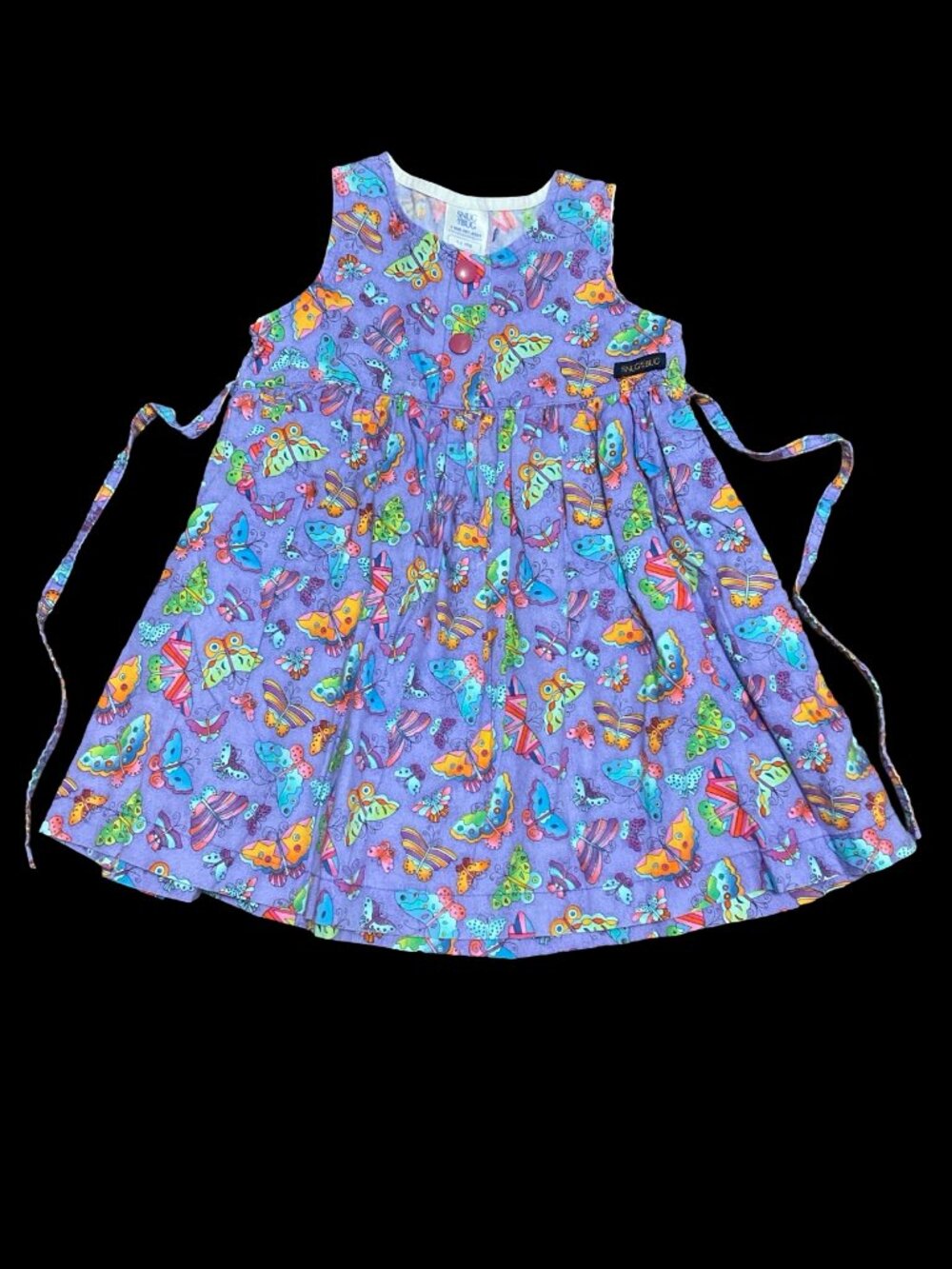 👣 5/$25 - Purple Dress w/ Multicolor Butterfly Print
